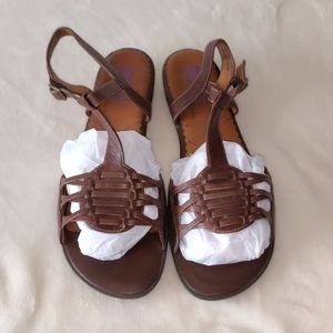 Indigo by Clarks Brown Leather Sandals Sza9M